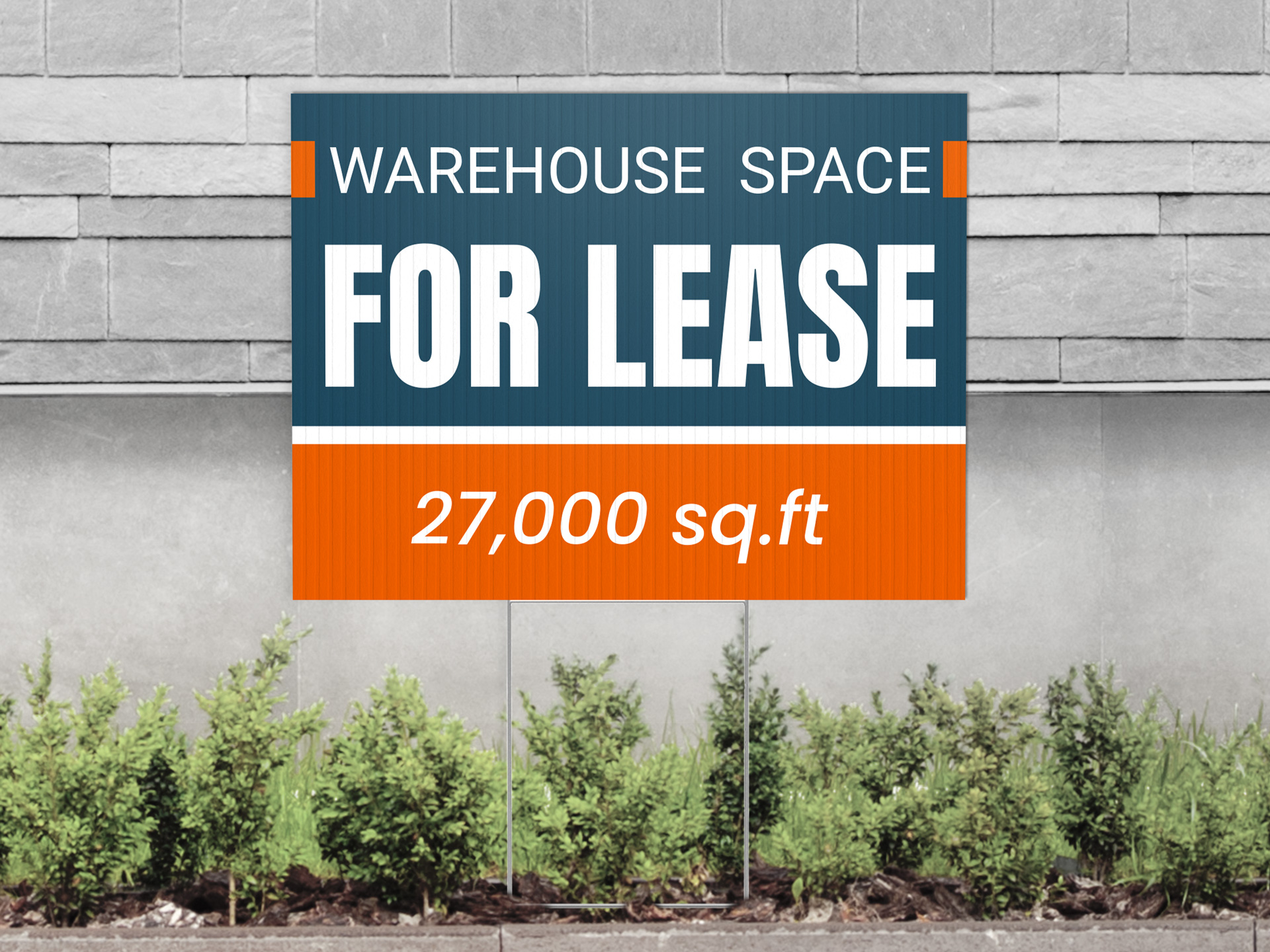 Warehouse for lease sign