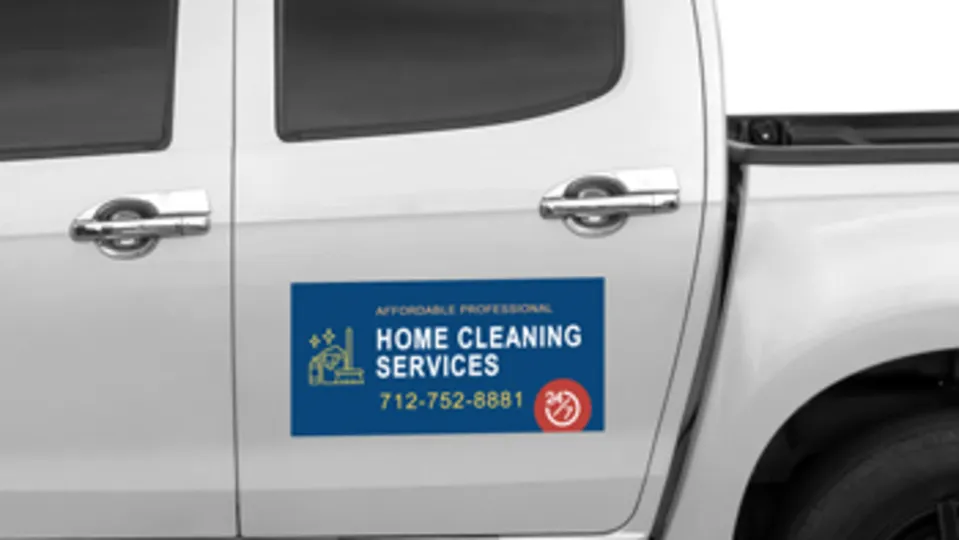 Cleaning Service Truck Door Decal
