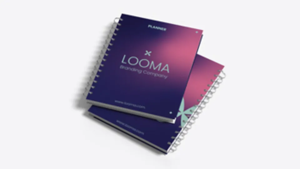 Custom Dark Colored Branded Planners