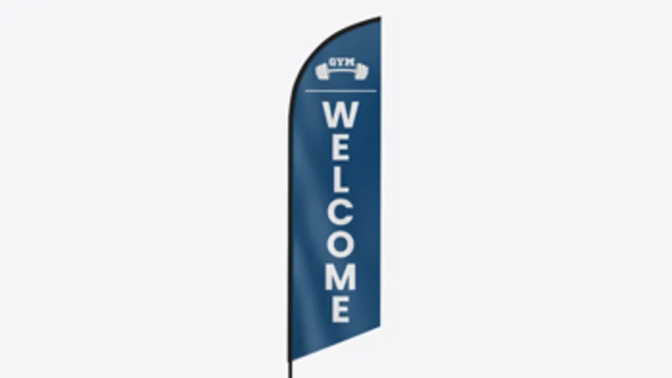 Dark Blue Gym Feather Flag