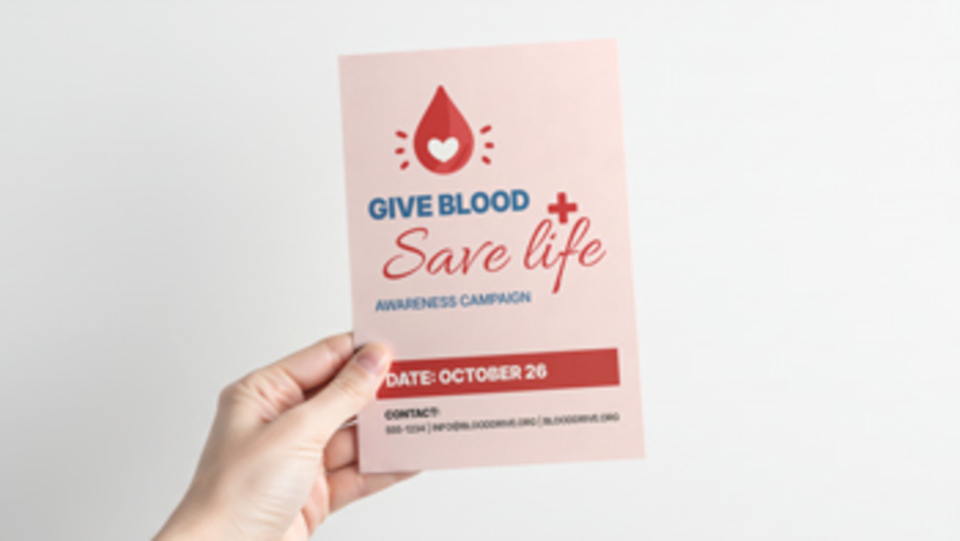 Give blood save life flyer