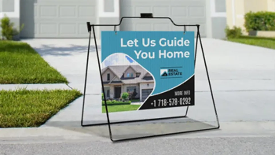 Real estate a frame signs