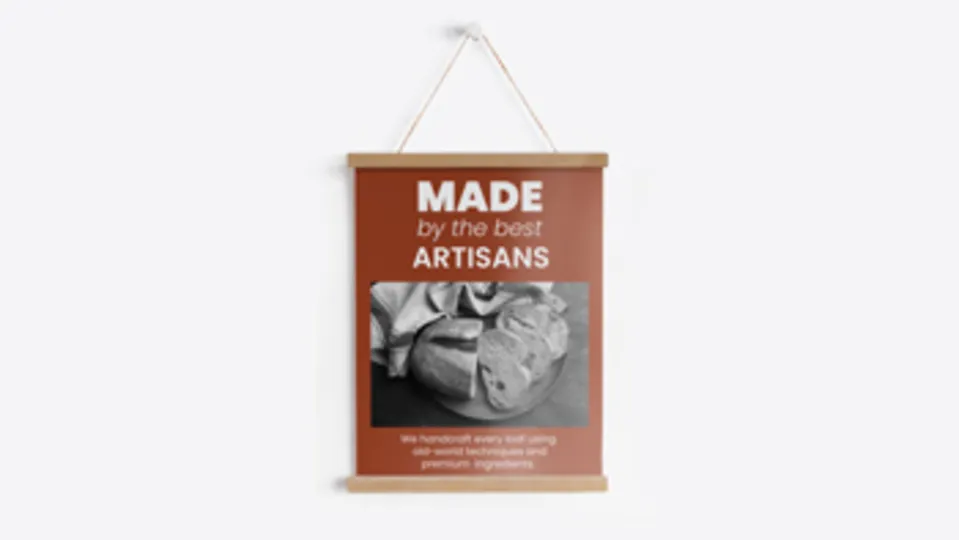 Red Magnetic Wood Frame Banner