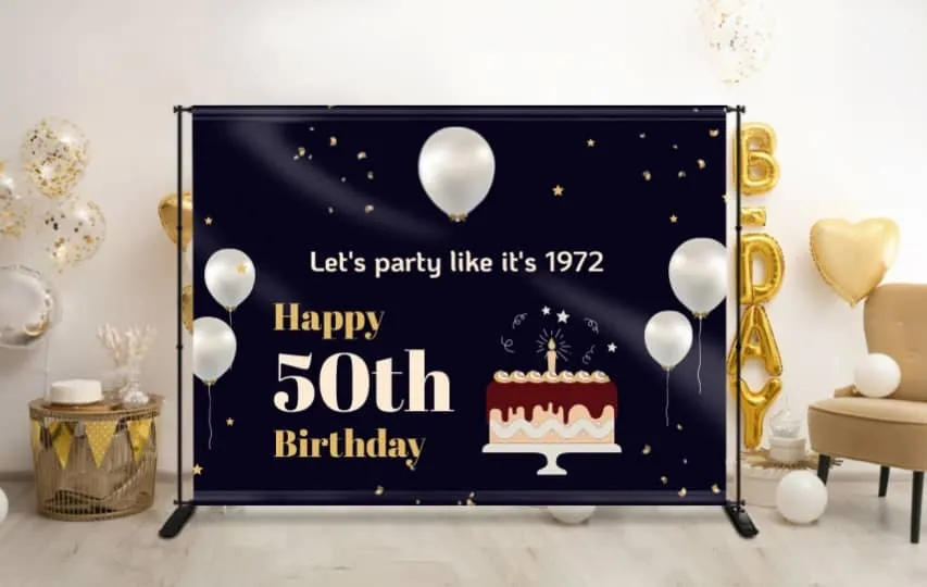 50th birthday backdrop