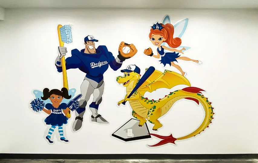 Wall art decal with charachters