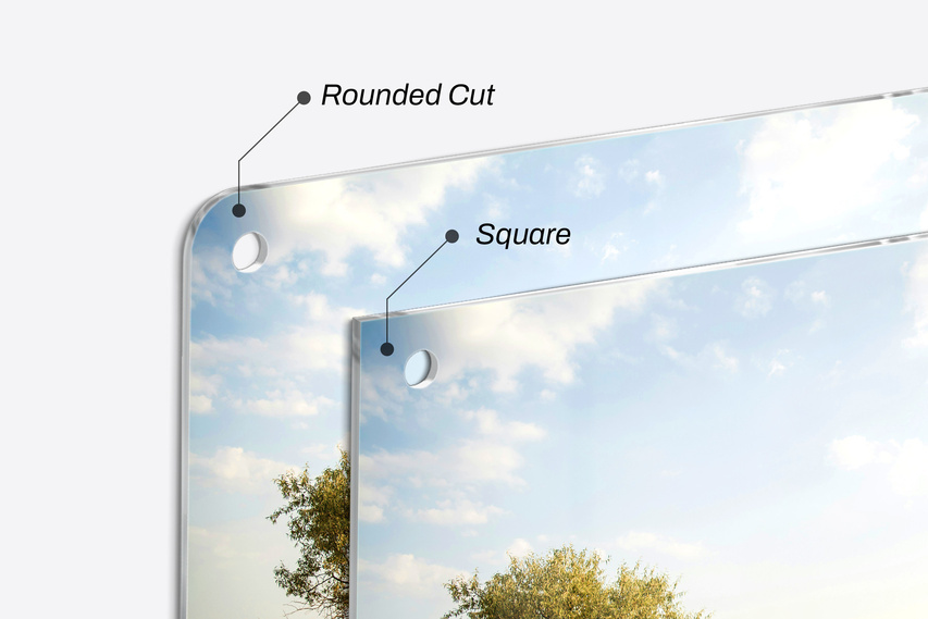 Acrylic photo print edges