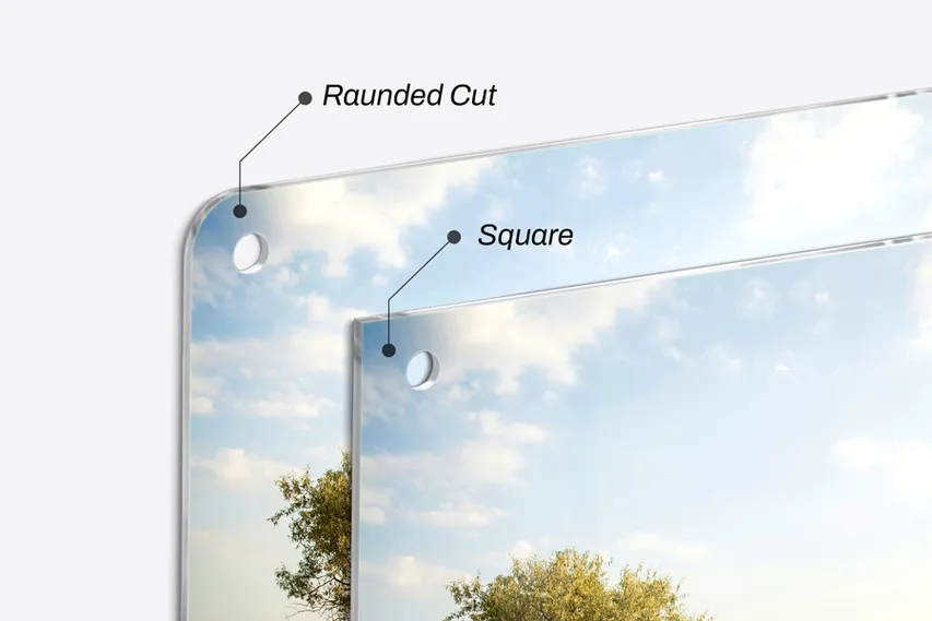 Acrylic Photo Print Showing Corners