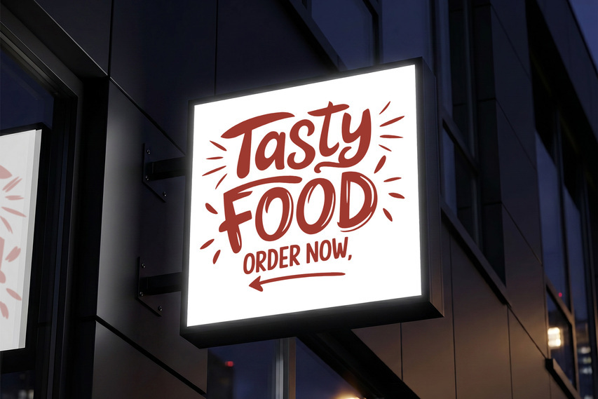 Advertising backlit film print