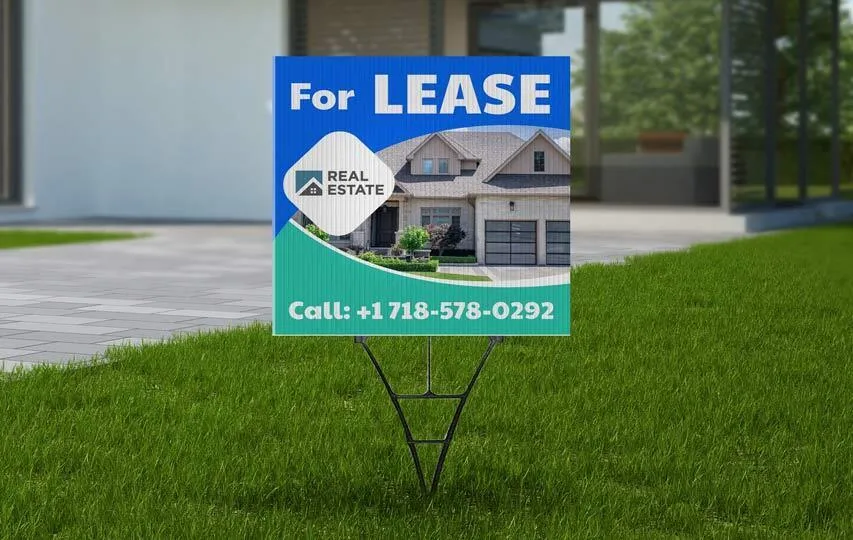 Apartment for lease sign