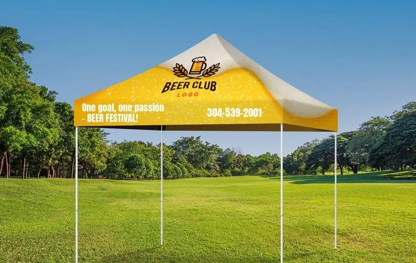 Beer Club printed canopy tent