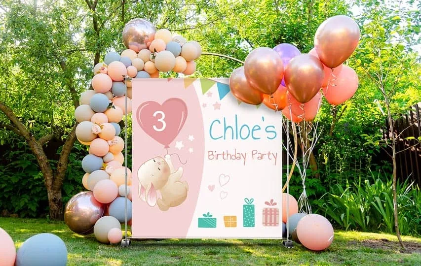 Birthday party backdrop