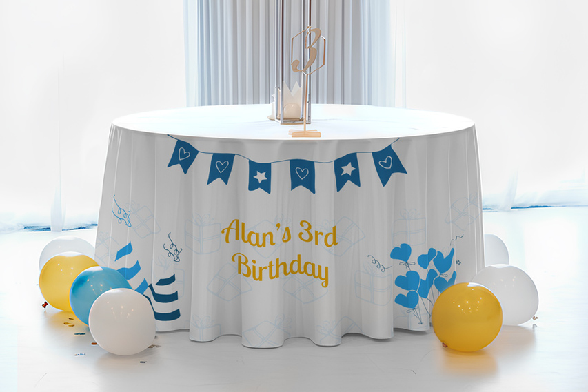 Birthday Party Round Tablecloth