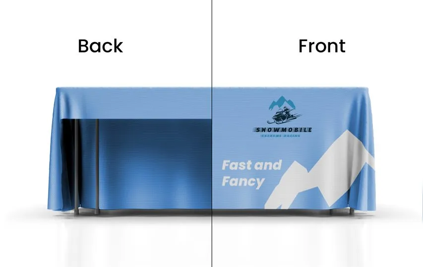 Branded trade show table cover
