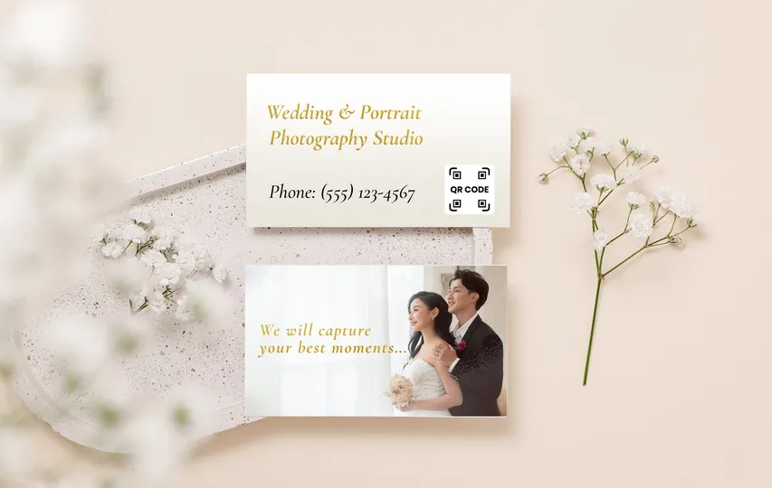 Bride Groom Photo Business Cards