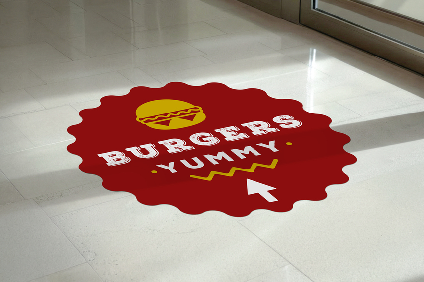 Burger Joint Custom Floor Decal