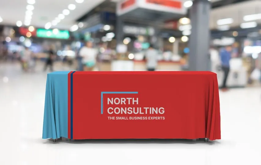 Business event logo table cover