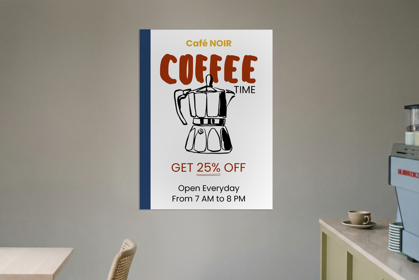 Café Wall Styrene Sign