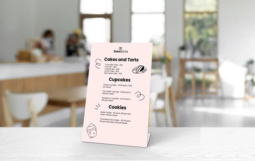 Cafe Menu Pedestal Sign