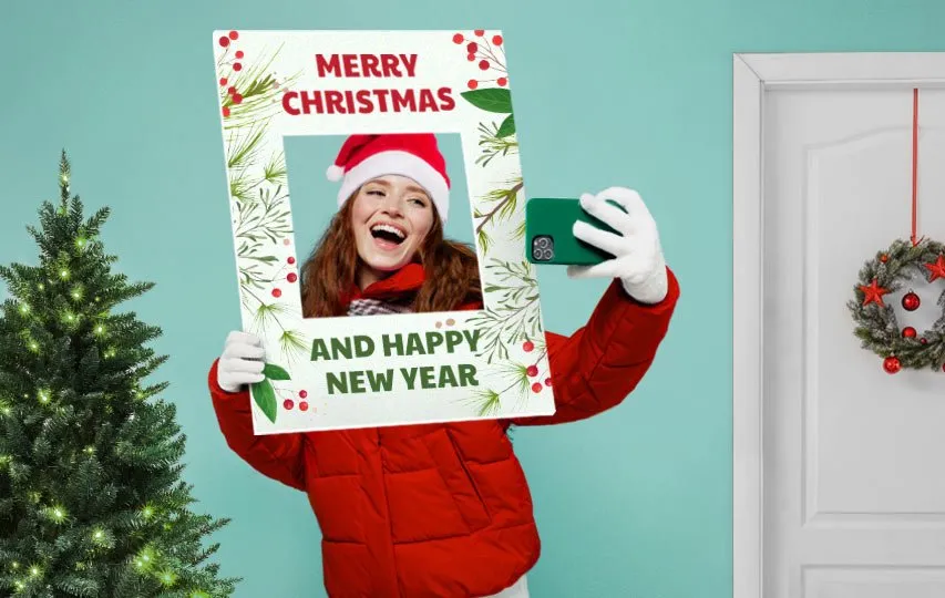 Christmas selfie frame