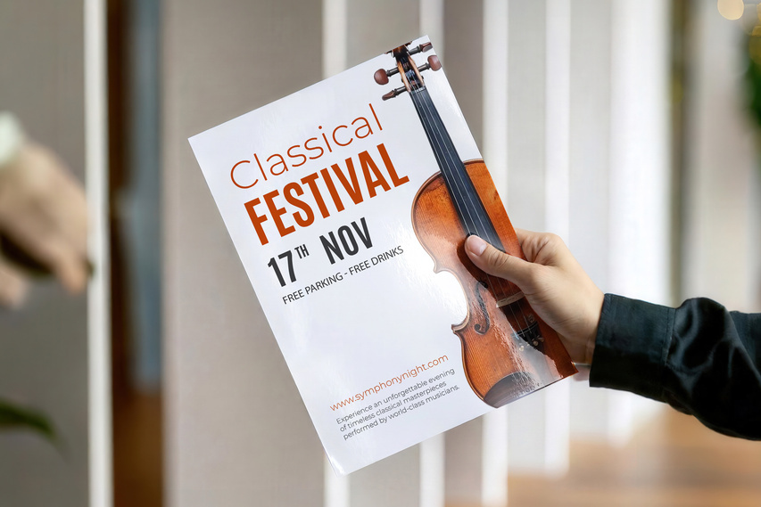 Classical Festival With Violin Image Flyer