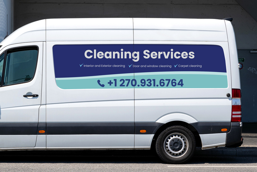 Cleaning Services Opaque Car Decal