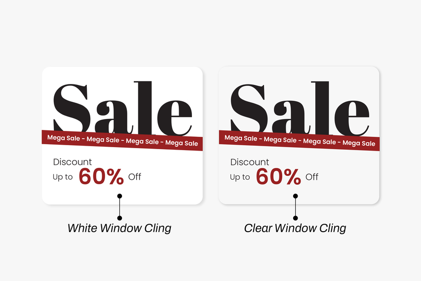 Clear And White Window Clings
