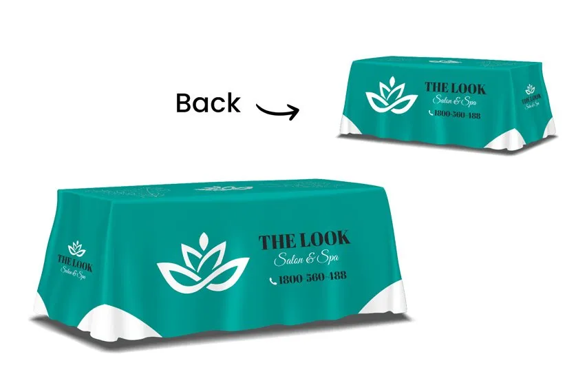Close back logo table cover