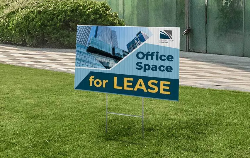 Commercial for lease signs