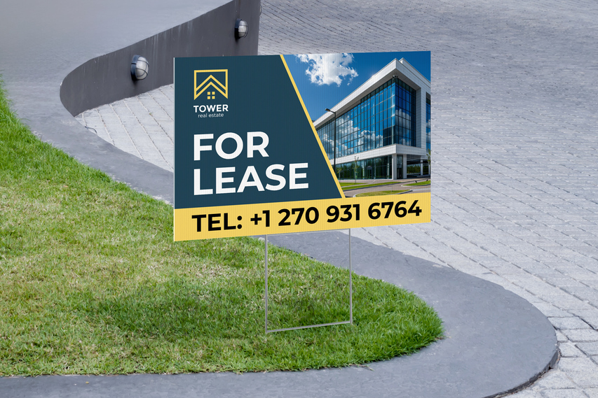 Commercial Space For Lease Sign