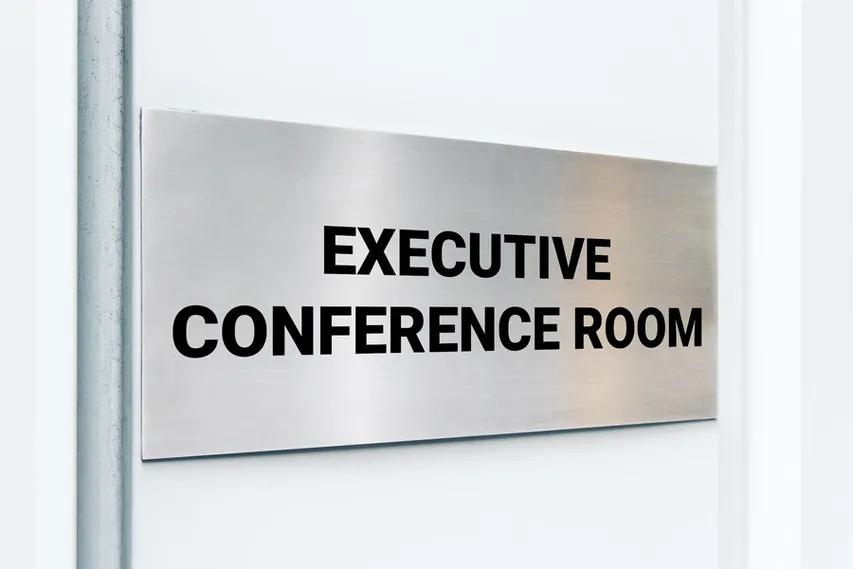 Conference Room Brushed Aluminum Sign