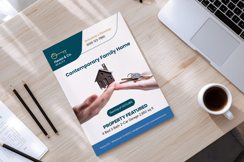 Contemporary Family Home Realty Flyer
