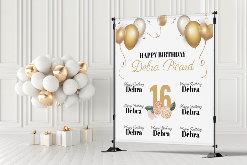 Custom Birthday Backdrop For Party