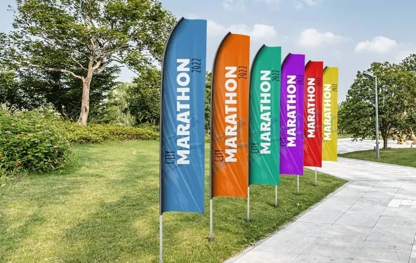 Custom econo feather flags