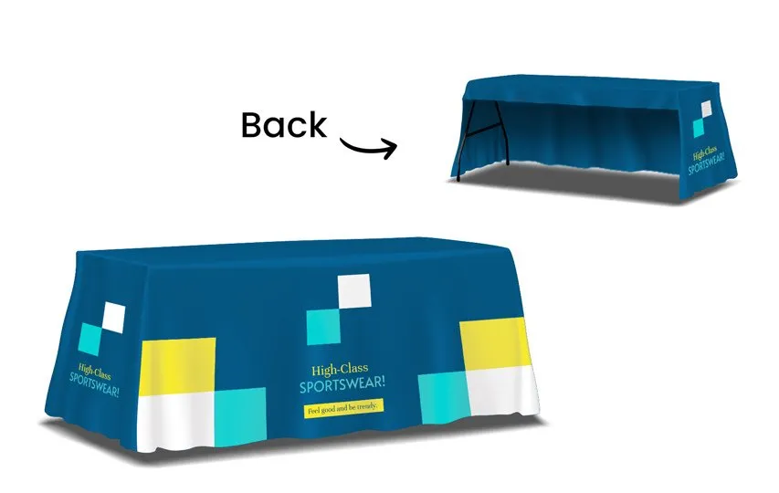 Custom trade show table covers