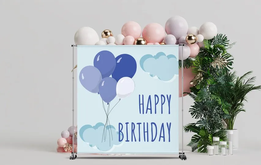 Decorative birthday backdrop