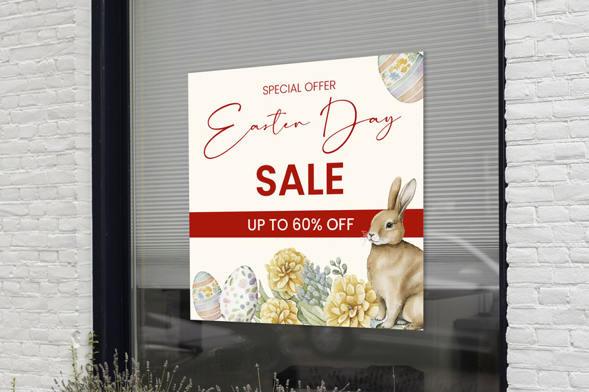 Easter Day Sale Window Cling