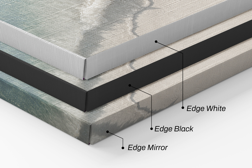Edge Options for Split Canvas Prints