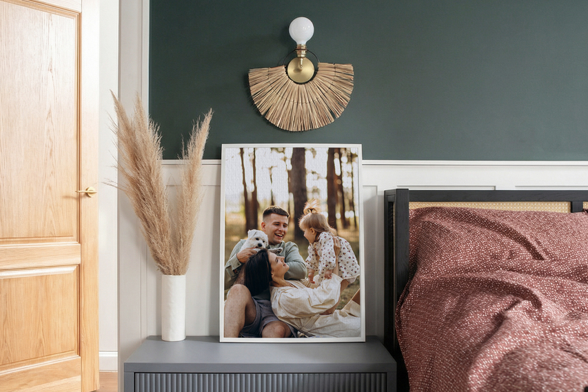 Family Portrait Framed Canvas