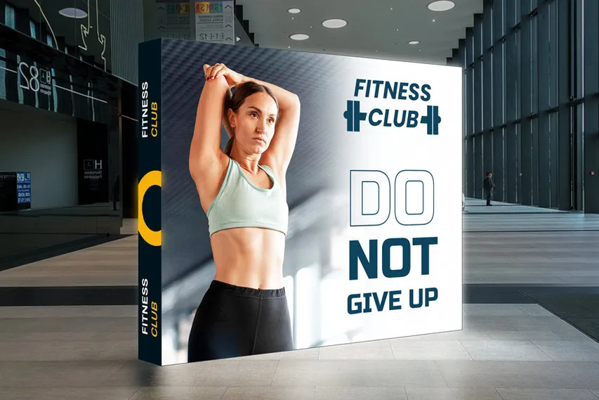 Fitness Club SEG Backlit Popup Display