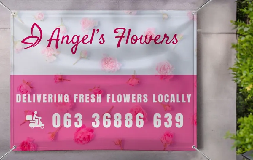 Flower shop vinyl business banner