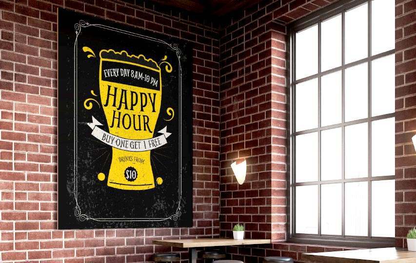 Foam Board Poster For Pub Wall