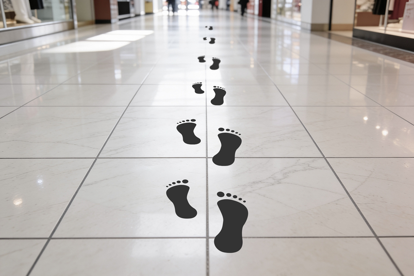 Footprints Custom Shaped Floor Decals