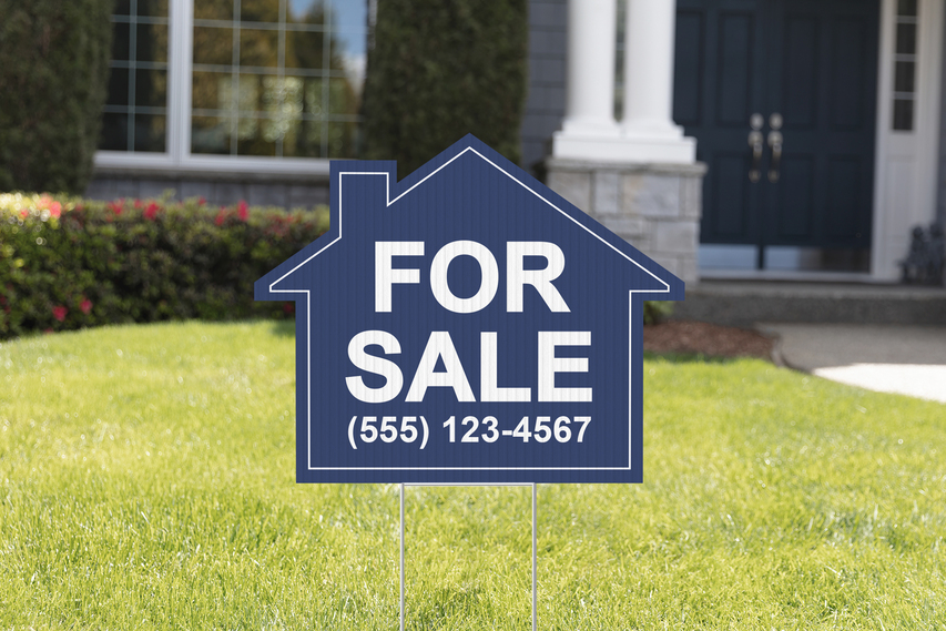 For sale real estate yard sign