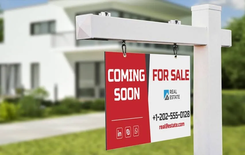 For sale sign post