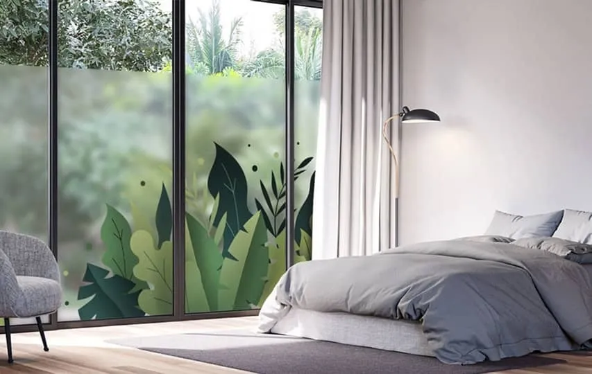 Frosted home window decal