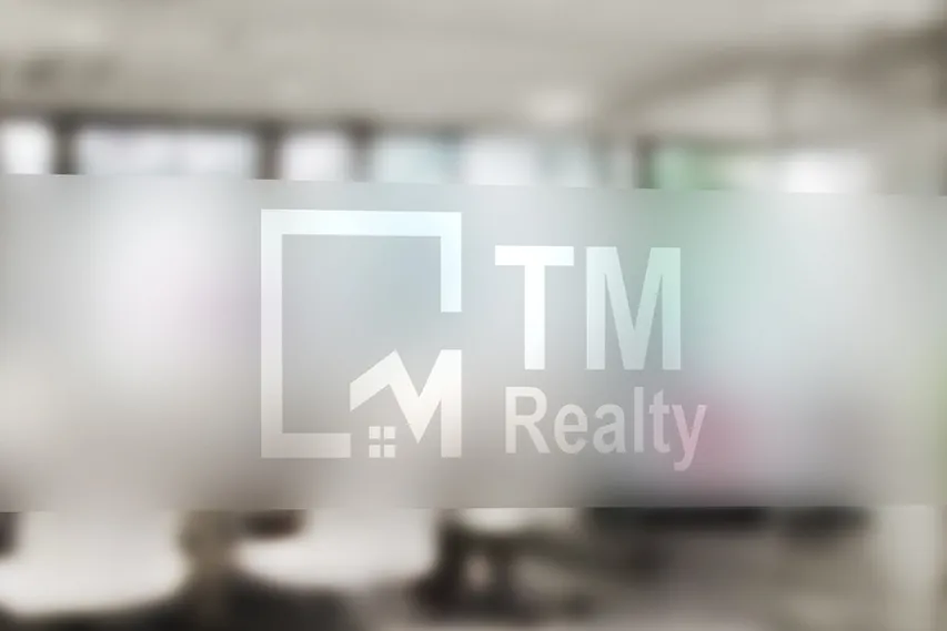Frosted Real Estate Agency Window Decals