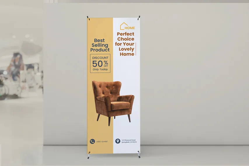 Furniture Store X Stand Banner