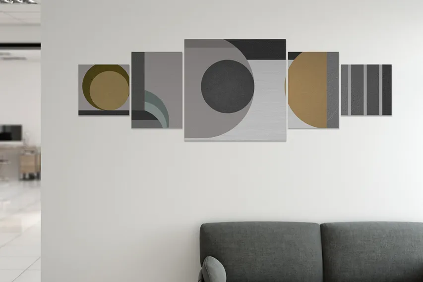 Geographic Shapes Split Canvas Print
