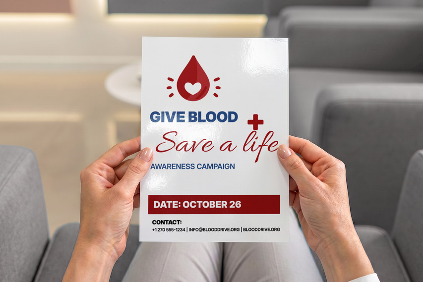 Give Blood Save Lives Custom Flyer