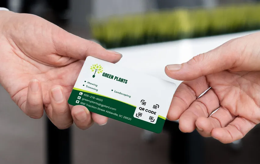 Green Plants Landscaping Business Cards